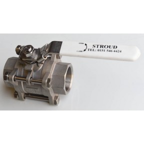 Stainless steel '3' piece ball valve screwed bsp fig 903